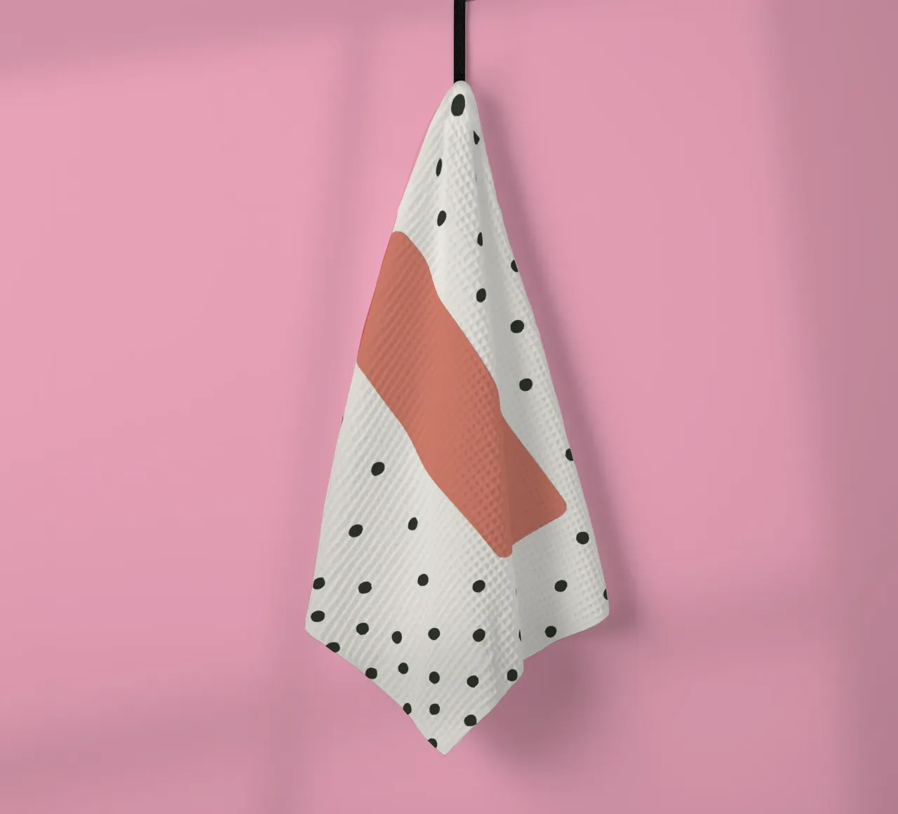 Initial I on dot pattern - Scandinavian style tea towel by KidzStudio