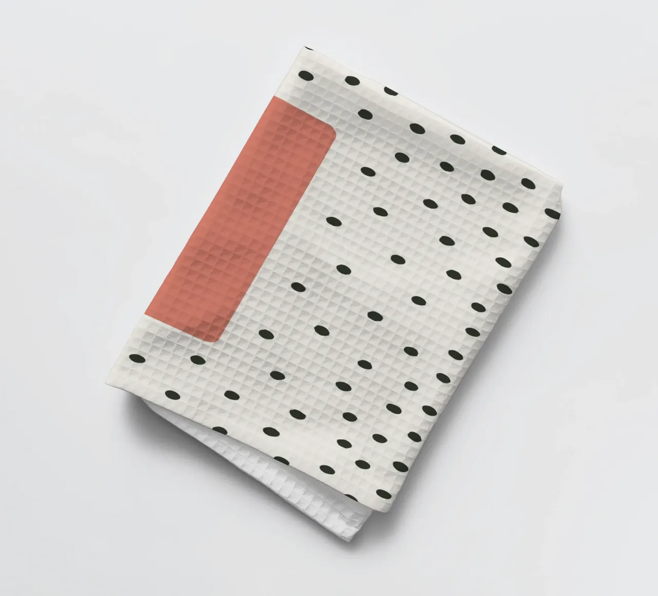 Initial I on dot pattern - Scandinavian style tea towel by KidzStudio