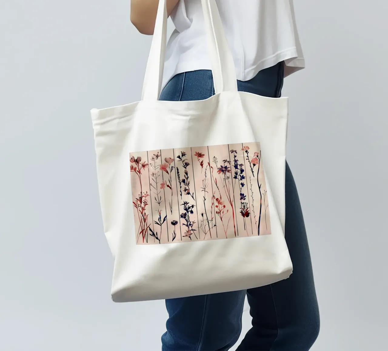 Divisorio botanico borsa in juta da Sophia Calder Studio