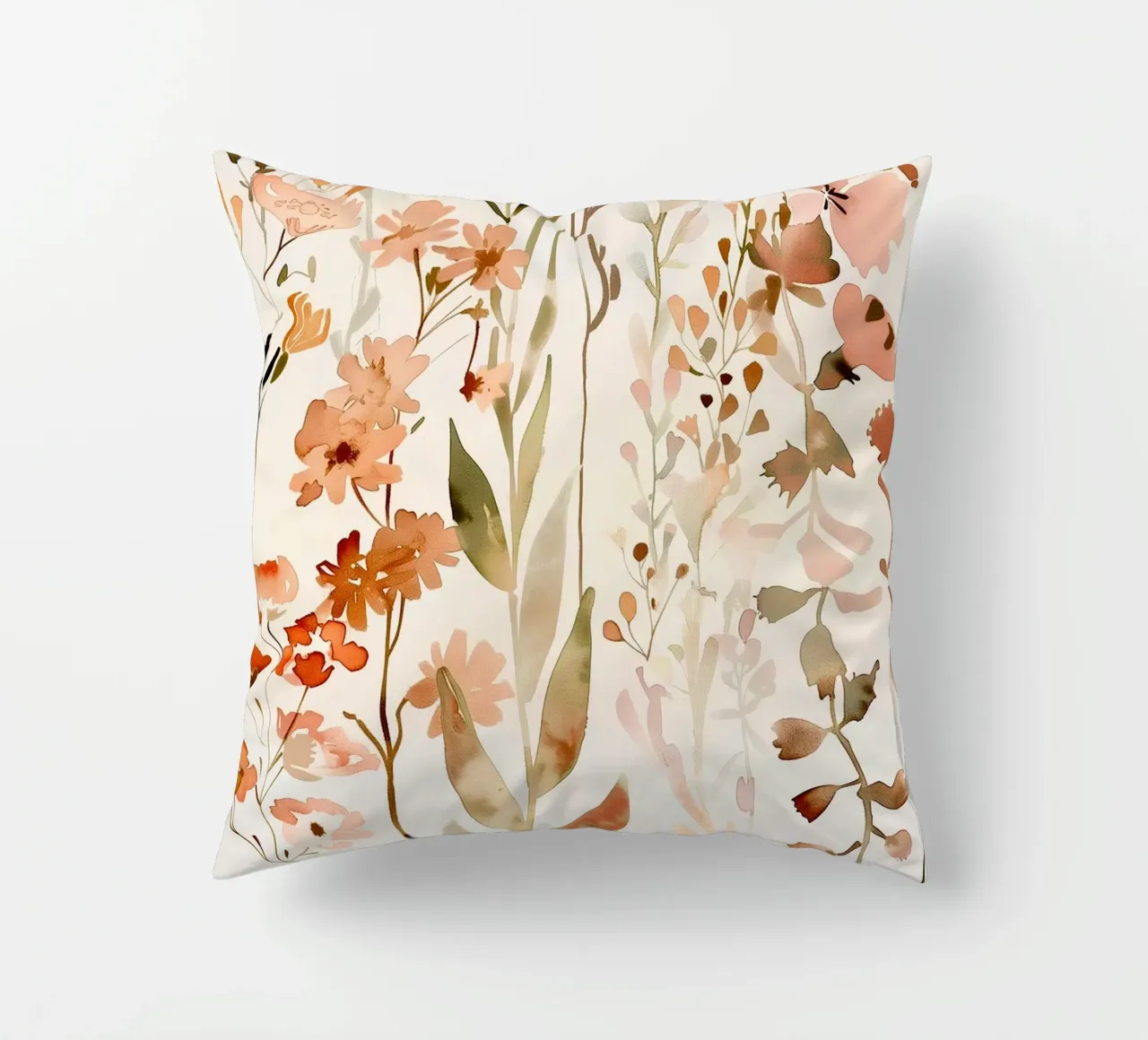 Terracotta Meadow decorative cushion by Sophia Calder Studio