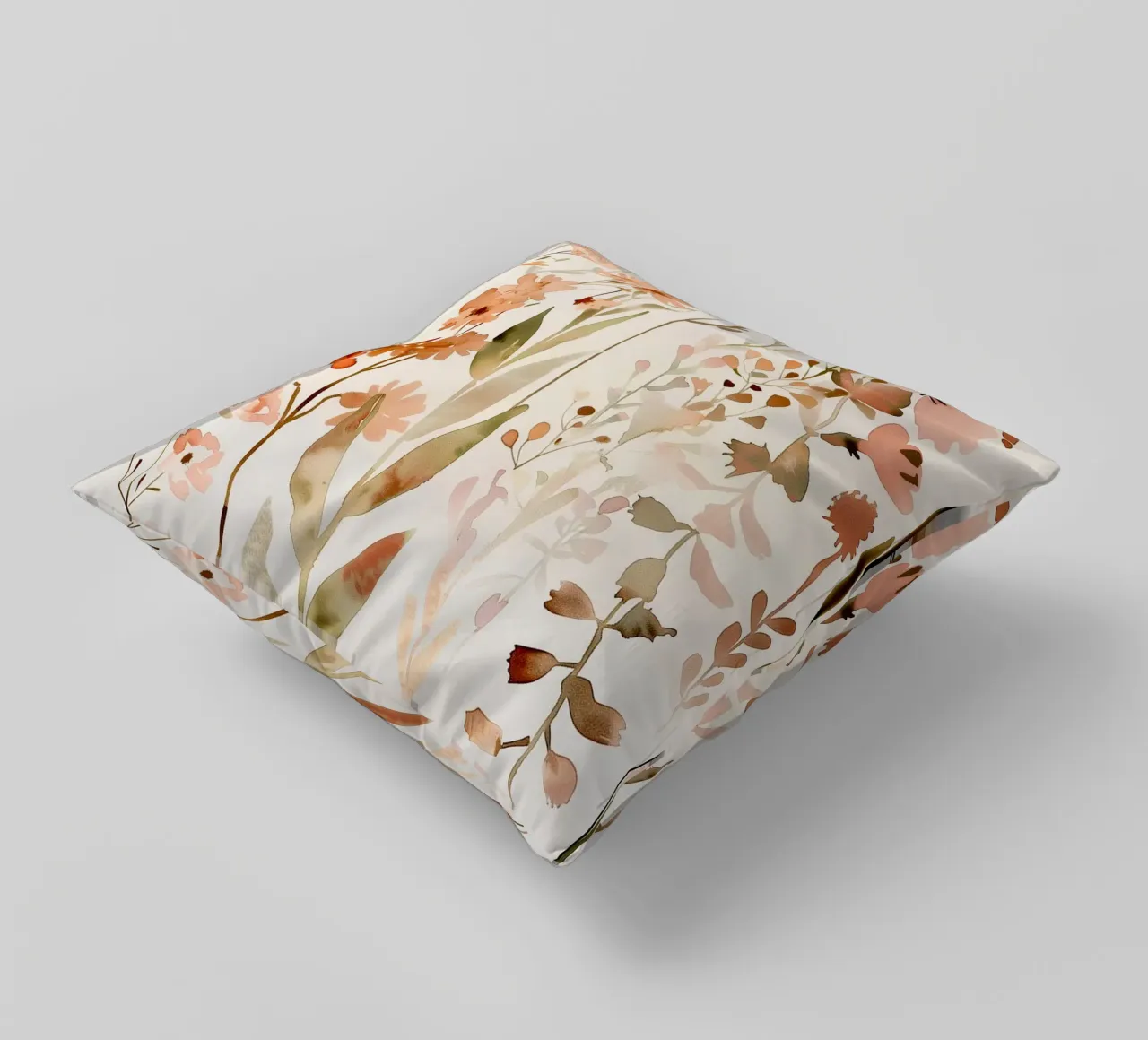 Terracotta Meadow decorative cushion by Sophia Calder Studio