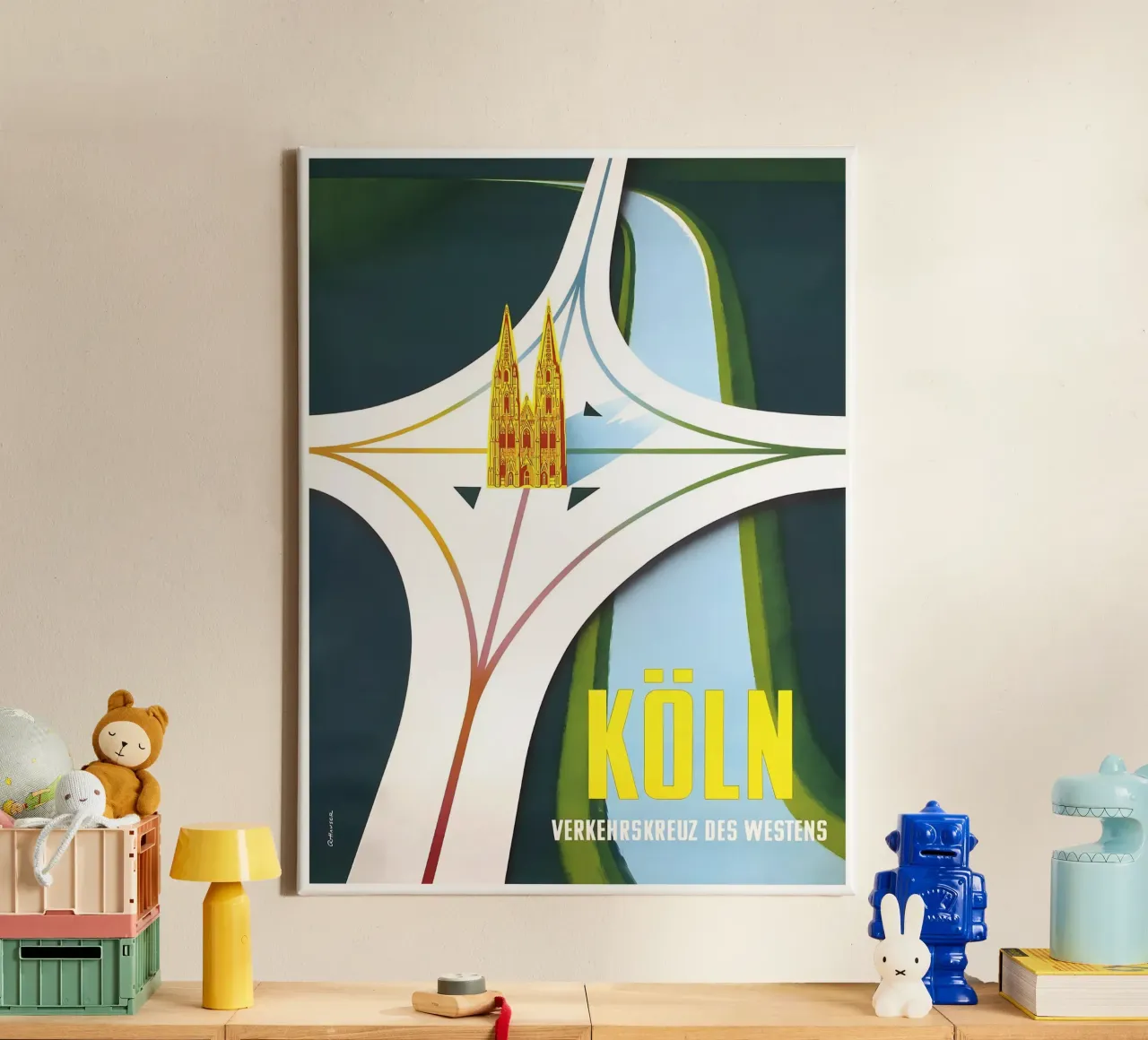 Keulen Duitsland canvas met Baklijst van Robert Livingston