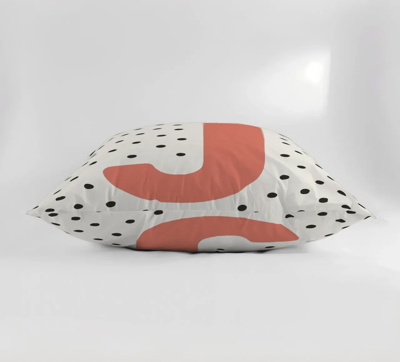 Initial J on dot pattern - Scandinavian style decorative cushion by KidzStudio