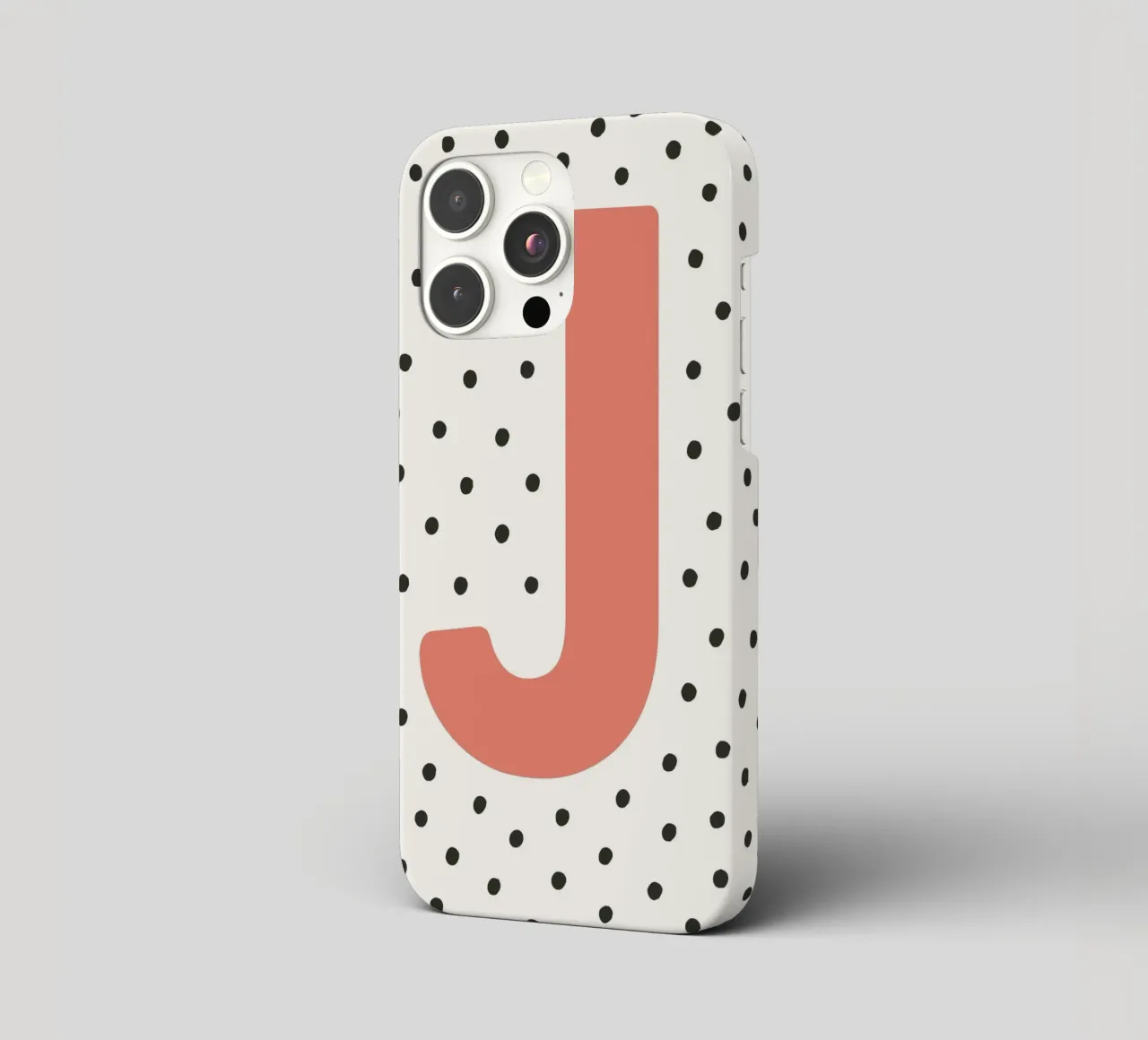Initial J on dot pattern - Scandinavian style iphone case by KidzStudio