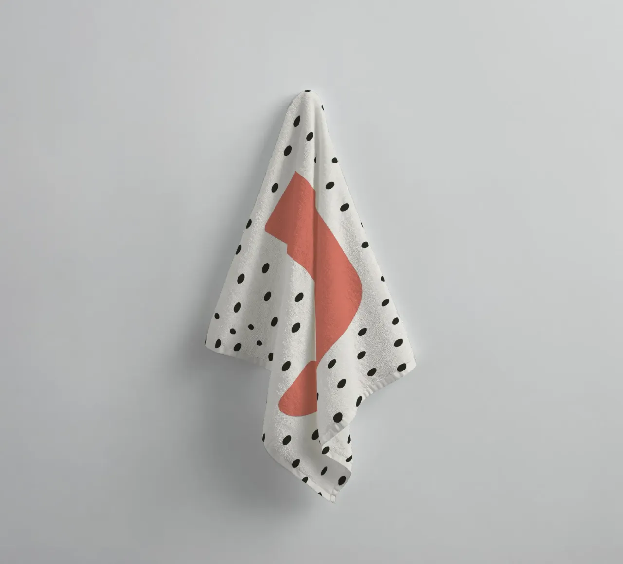 Initial J on dot pattern - Scandinavian style towel by KidzStudio