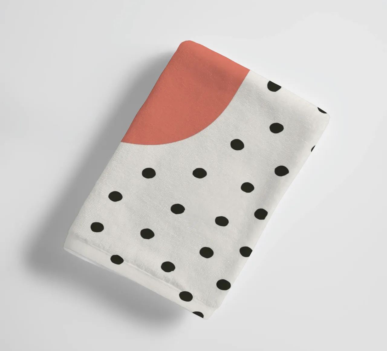 Initial J on dot pattern - Scandinavian style towel by KidzStudio