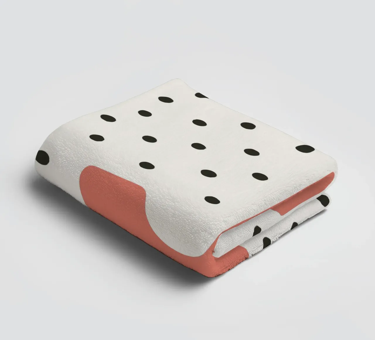 Initial J on dot pattern - Scandinavian style towel by KidzStudio