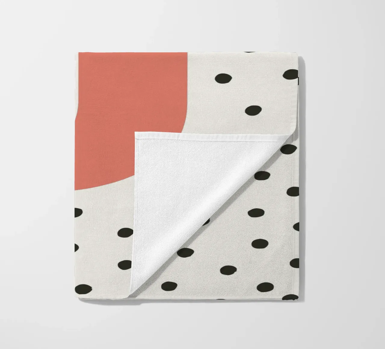 Initial J on dot pattern - Scandinavian style beach towel by KidzStudio