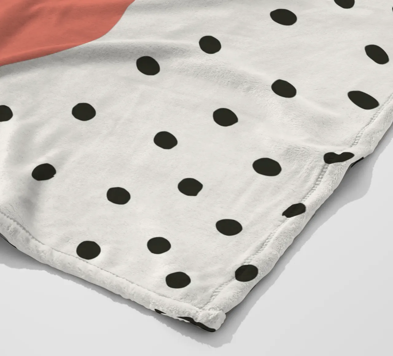 Initial J on dot pattern - Scandinavian style fleece blanket by KidzStudio