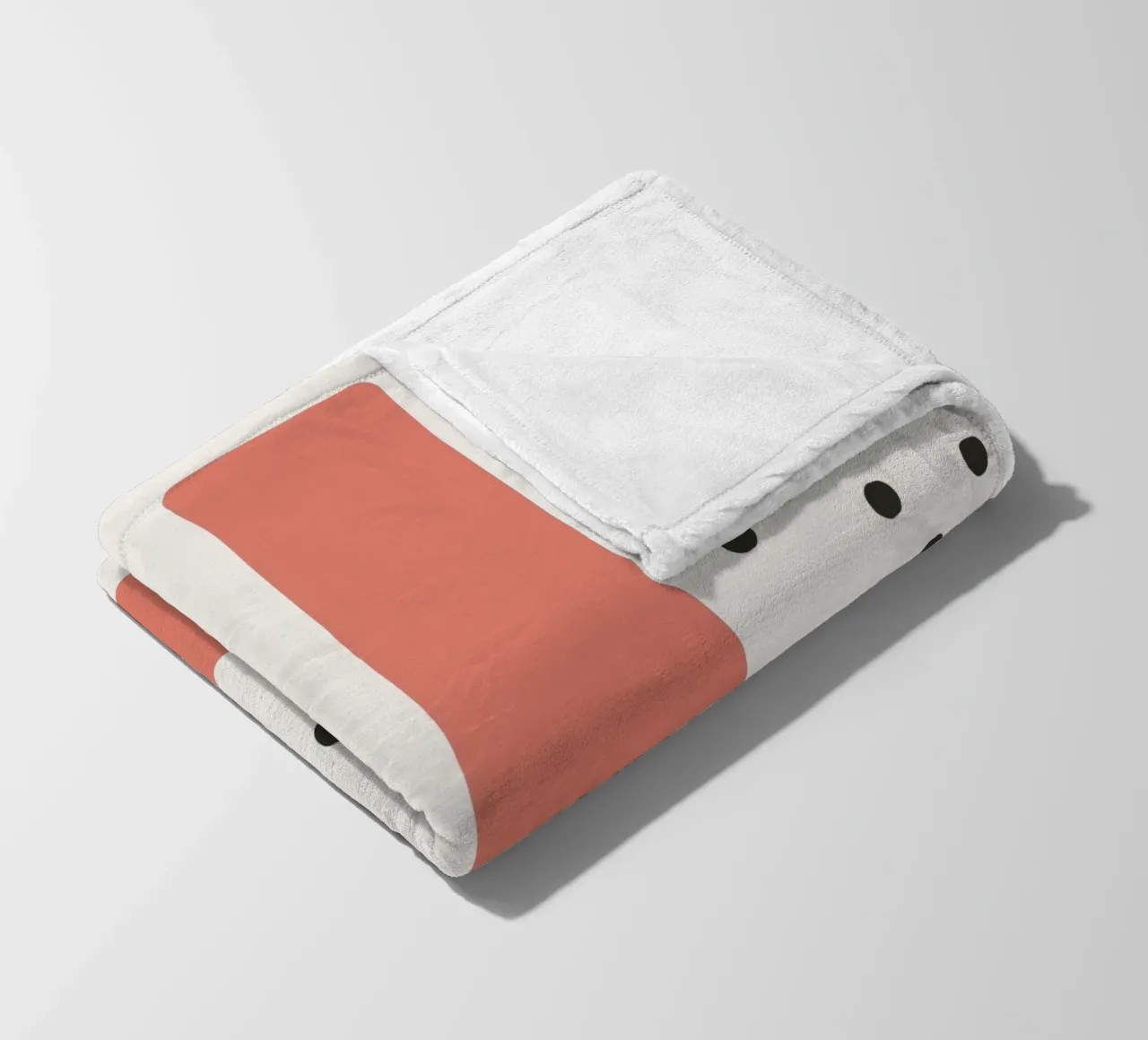 Initial J on dot pattern - Scandinavian style fleece blanket by KidzStudio