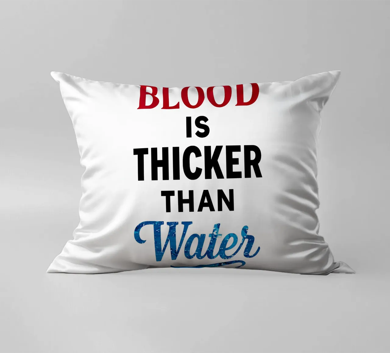 BLOOD IS THICKER THAN WATER decorative cushion by Vintage Van Gogh