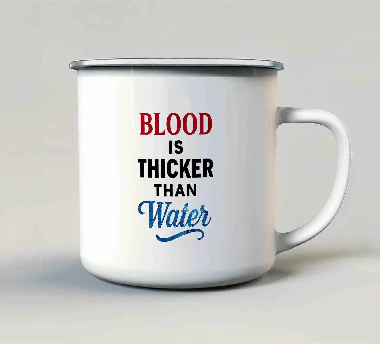 BLOOD IS THICKER THAN WATER tazza in smalto da Vintage Van Gogh