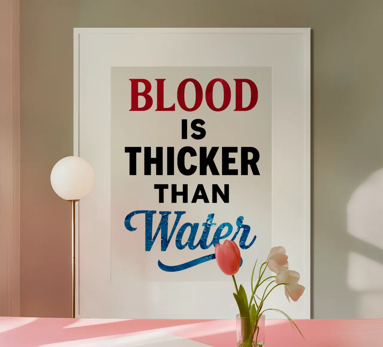 BLOOD IS THICKER THAN WATER poster with plastic frame by Vintage Van Gogh