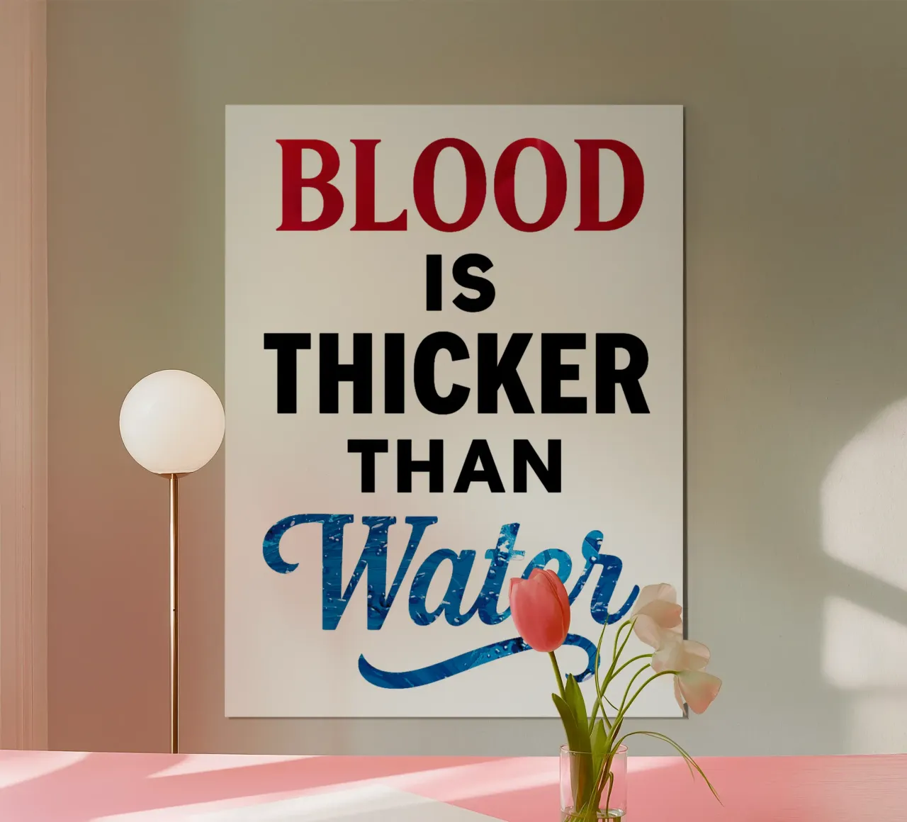 BLOOD IS THICKER THAN WATER poster with plastic frame by Vintage Van Gogh