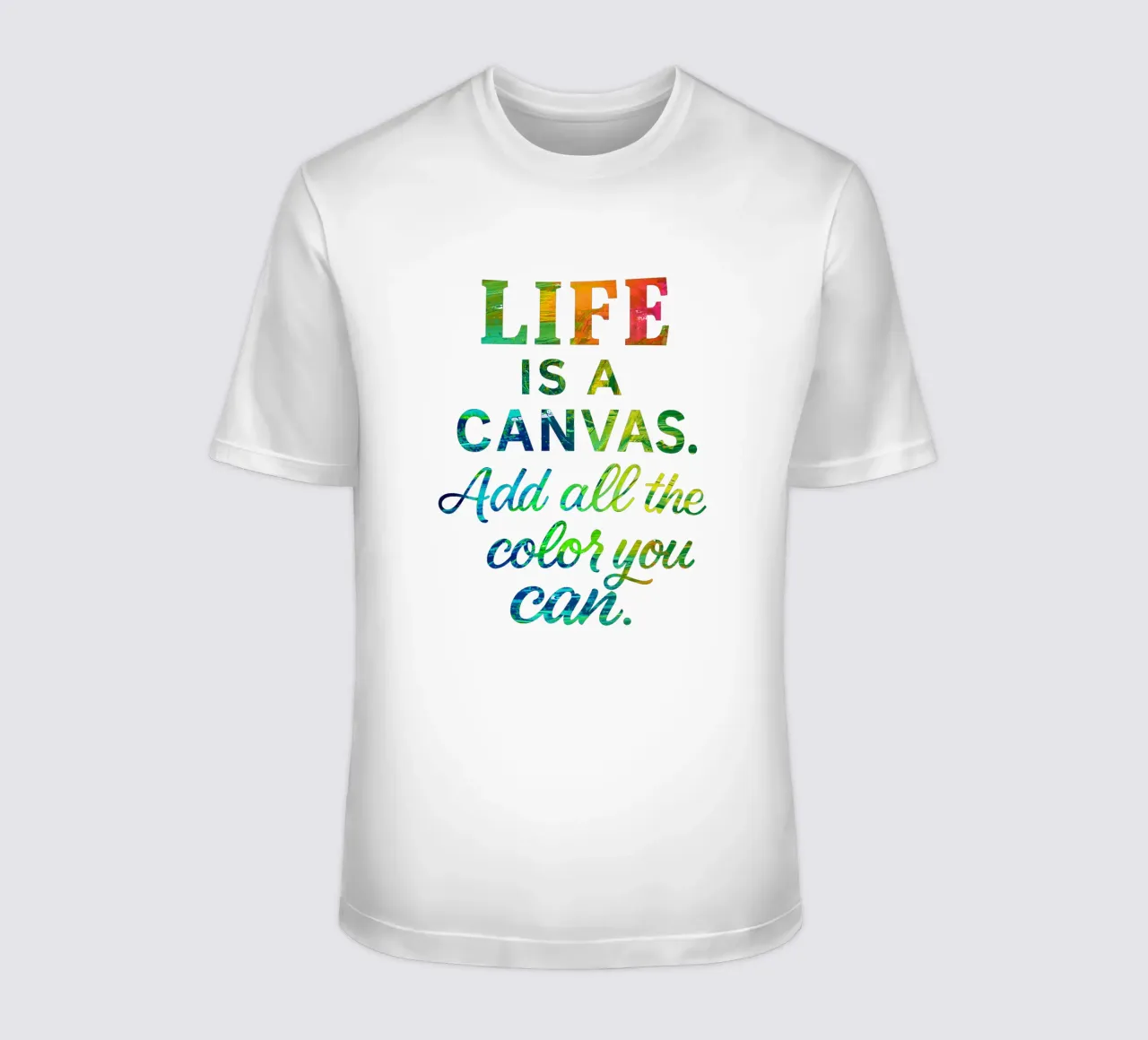 LIFE IS A CANVAS. ADD ALL THE COLOR YOU CAN. t-shirt da Vintage Van Gogh
