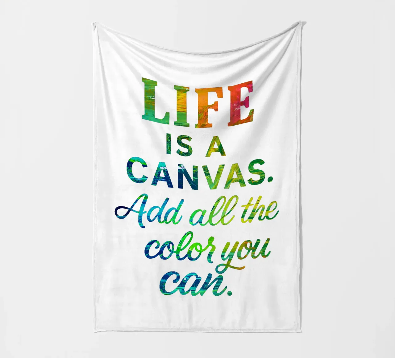 LIFE IS A CANVAS. ADD ALL THE COLOR YOU CAN. fleecedeken van Vintage Van Gogh