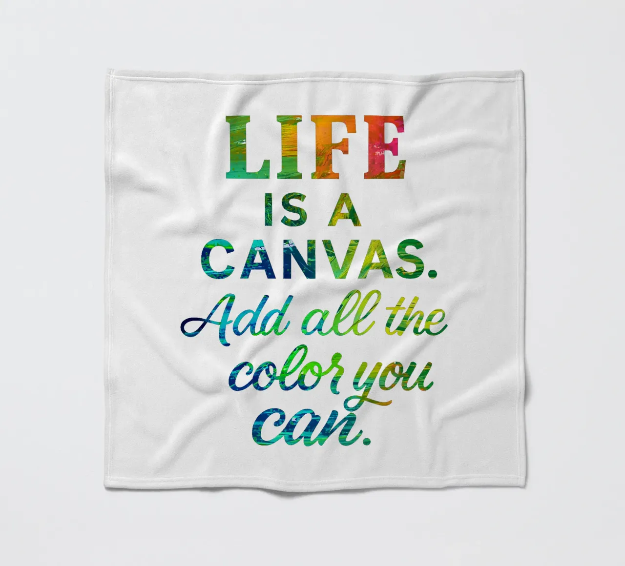 LIFE IS A CANVAS. ADD ALL THE COLOR YOU CAN. coperta in pile da Vintage Van Gogh