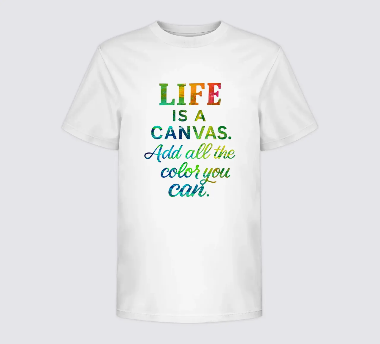 LIFE IS A CANVAS. ADD ALL THE COLOR YOU CAN. t-shirt bambini da Vintage Van Gogh