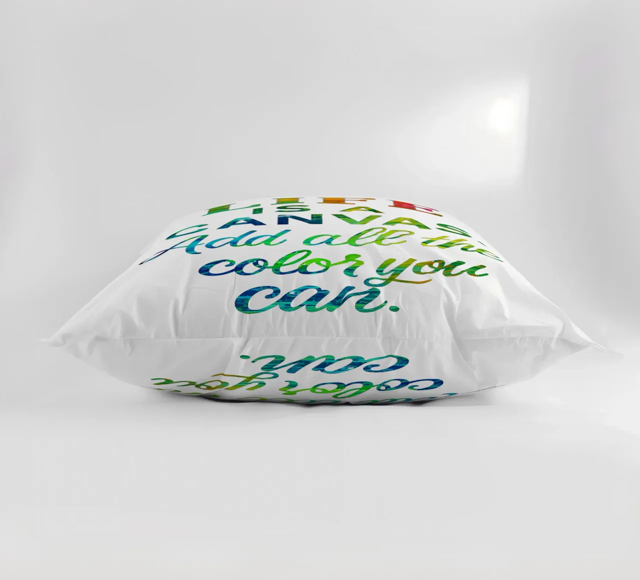 LIFE IS A CANVAS. ADD ALL THE COLOR YOU CAN. coussin de Vintage Van Gogh