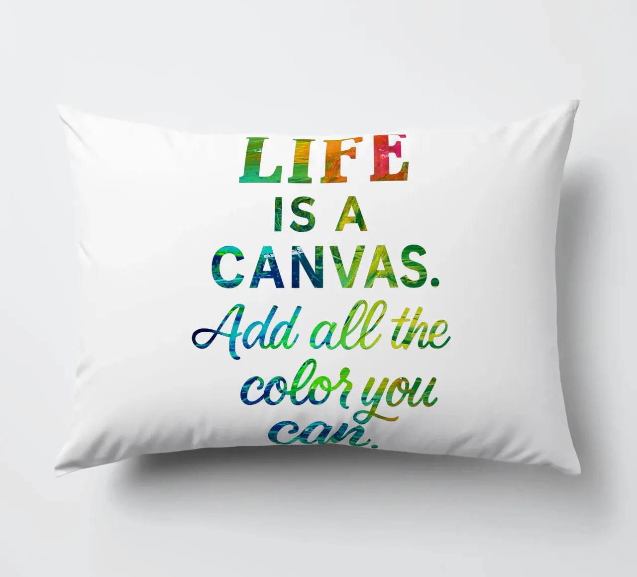 LIFE IS A CANVAS. ADD ALL THE COLOR YOU CAN. coussin de Vintage Van Gogh