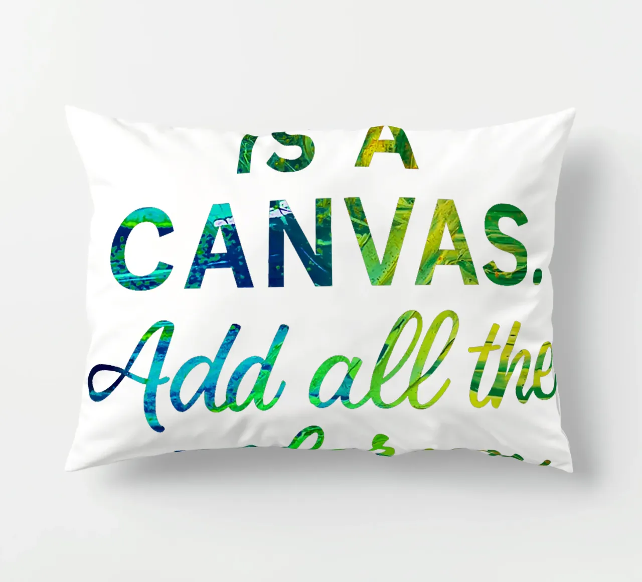 LIFE IS A CANVAS. ADD ALL THE COLOR YOU CAN. coussin de Vintage Van Gogh