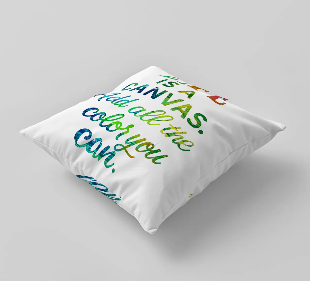 LIFE IS A CANVAS. ADD ALL THE COLOR YOU CAN. coussin de Vintage Van Gogh