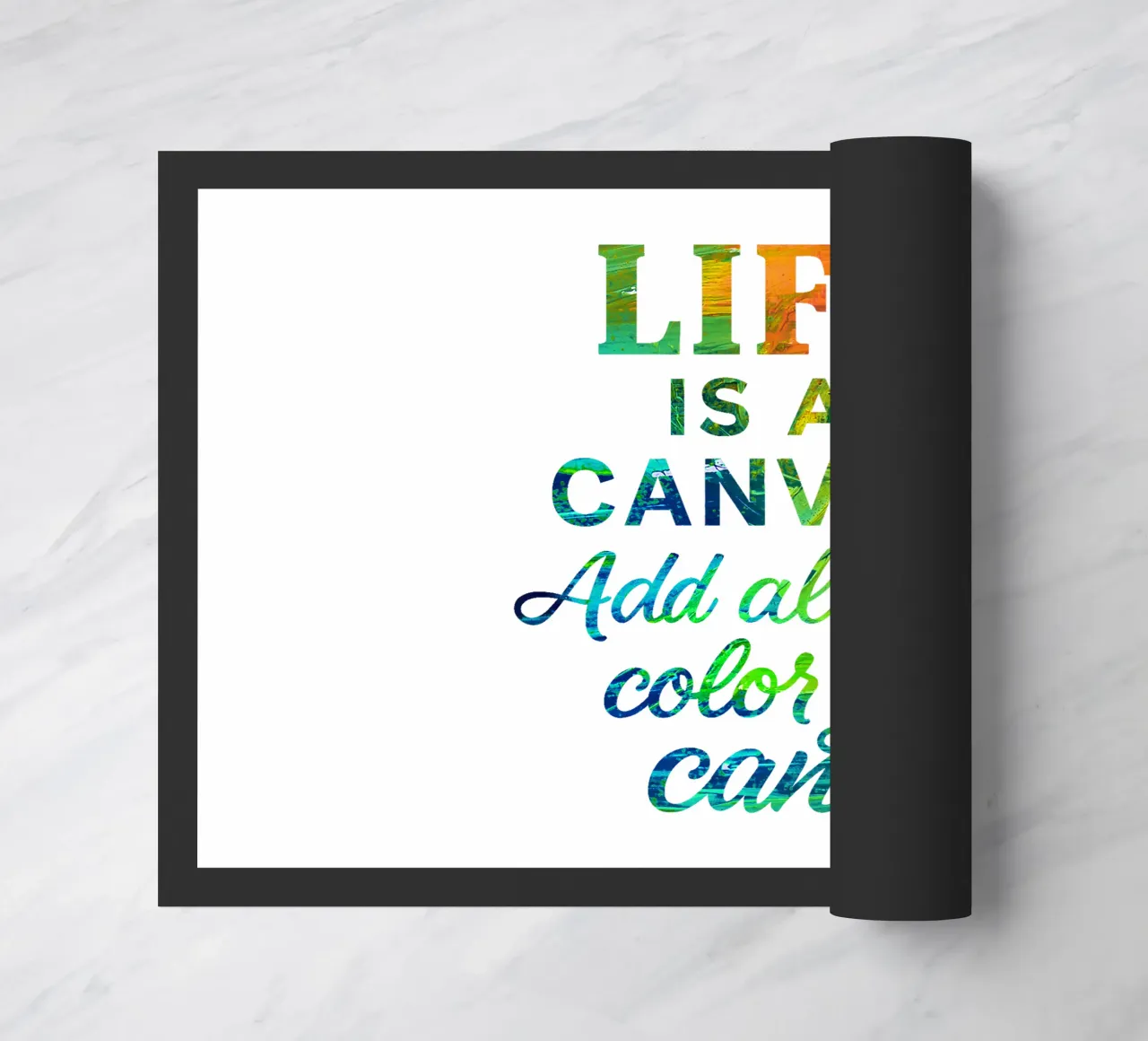 LIFE IS A CANVAS. ADD ALL THE COLOR YOU CAN. paillasson de Vintage Van Gogh