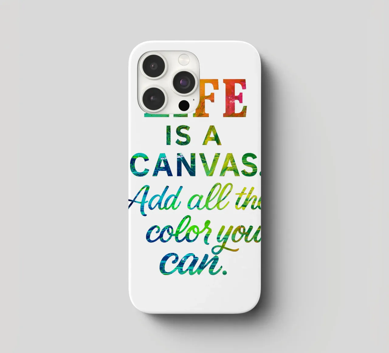 LIFE IS A CANVAS. ADD ALL THE COLOR YOU CAN. cover iphone da Vintage Van Gogh