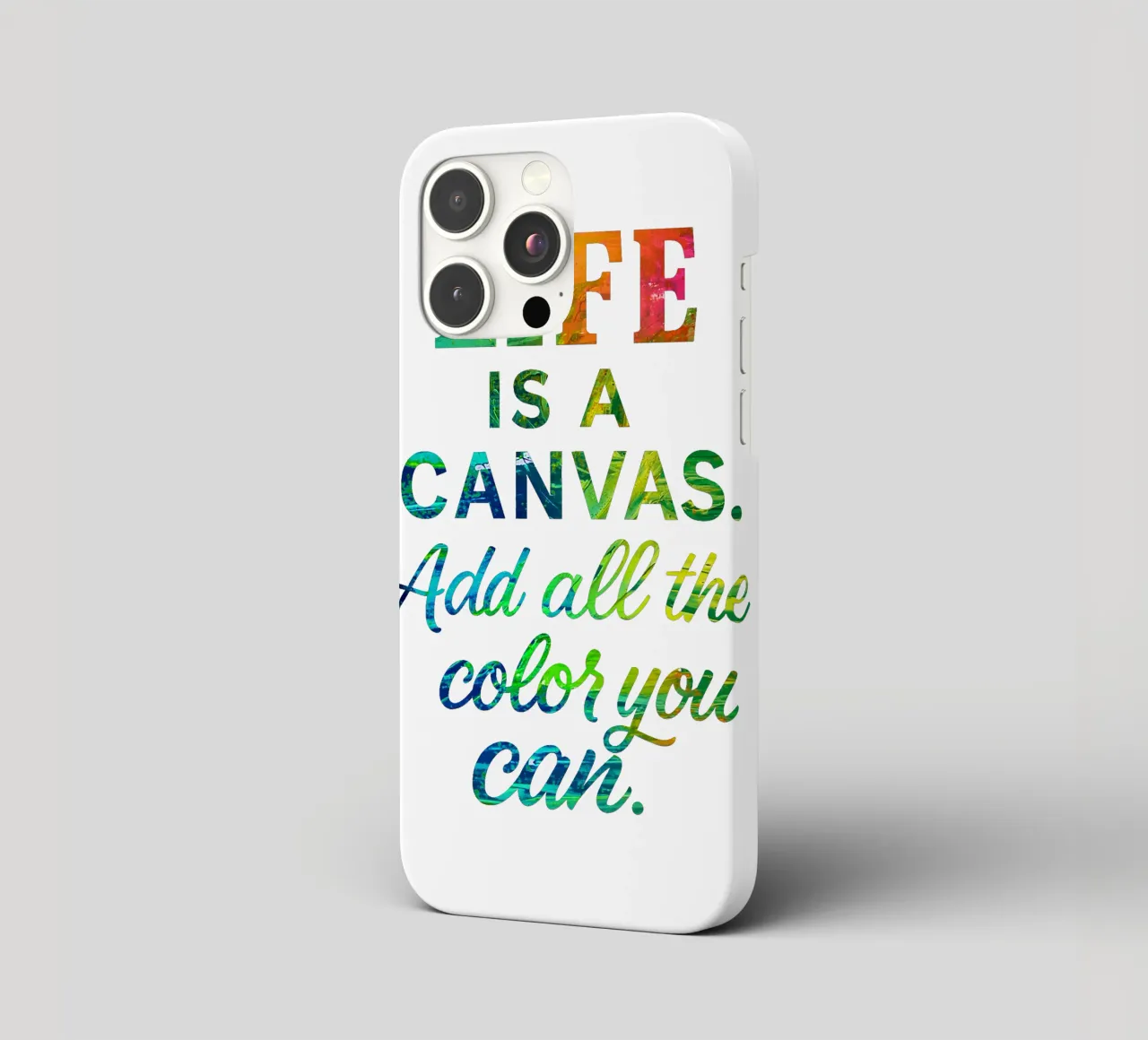 LIFE IS A CANVAS. ADD ALL THE COLOR YOU CAN. cover iphone da Vintage Van Gogh