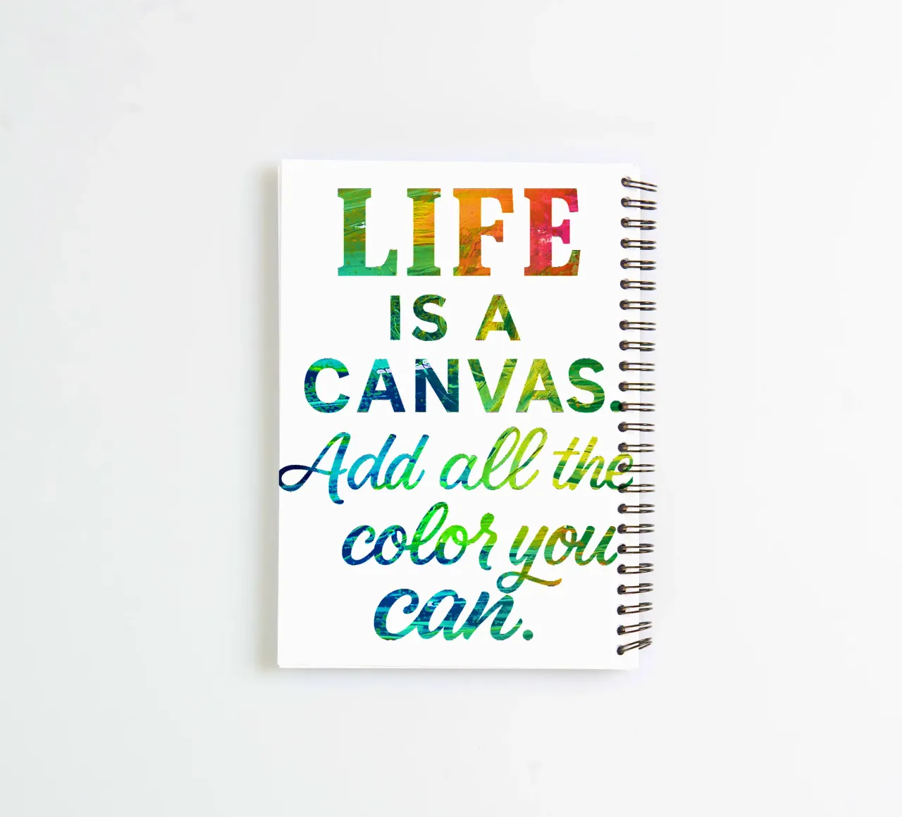 LIFE IS A CANVAS. ADD ALL THE COLOR YOU CAN. spiral notebook by Vintage Van Gogh