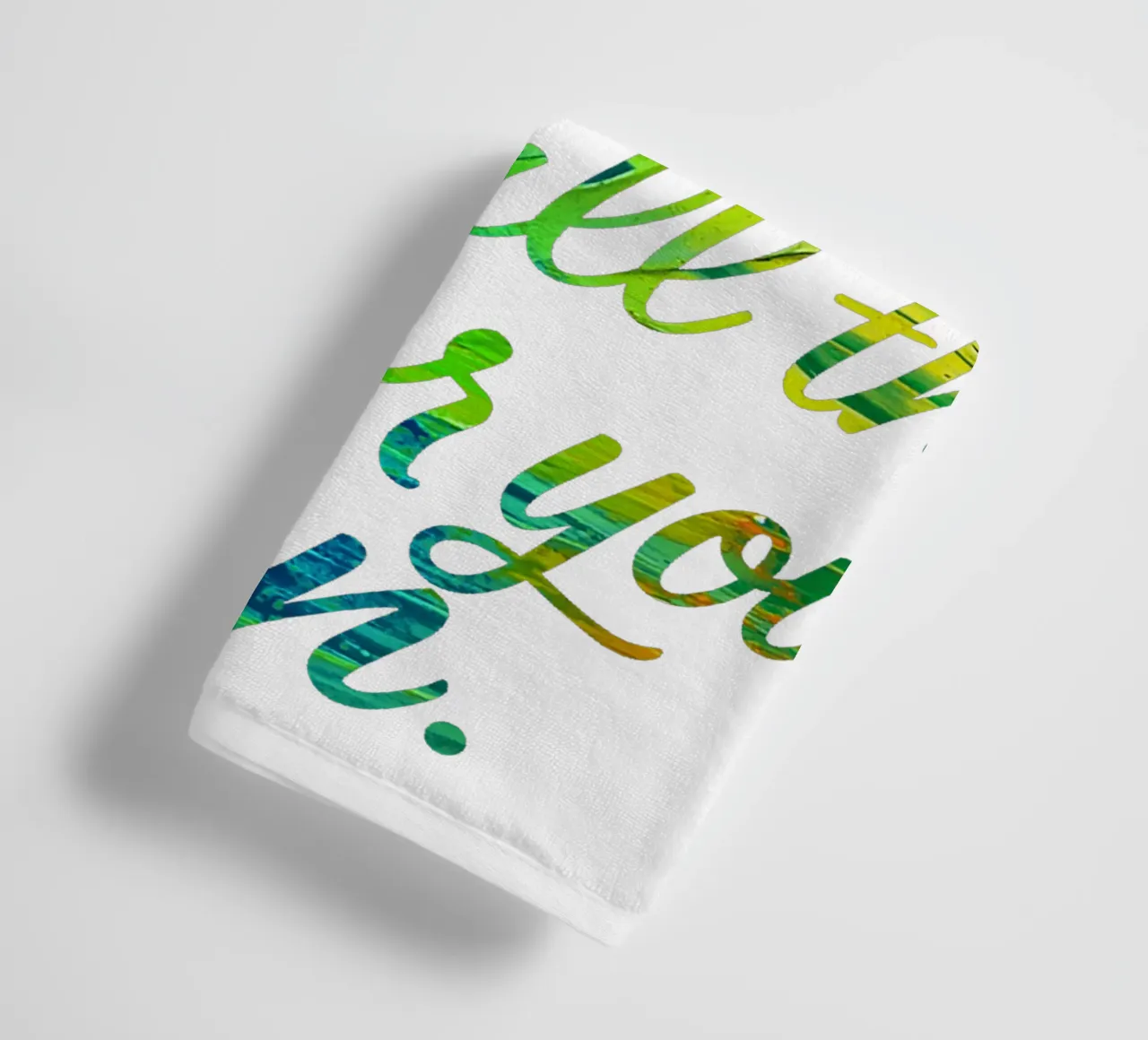 LIFE IS A CANVAS. ADD ALL THE COLOR YOU CAN. towel by Vintage Van Gogh