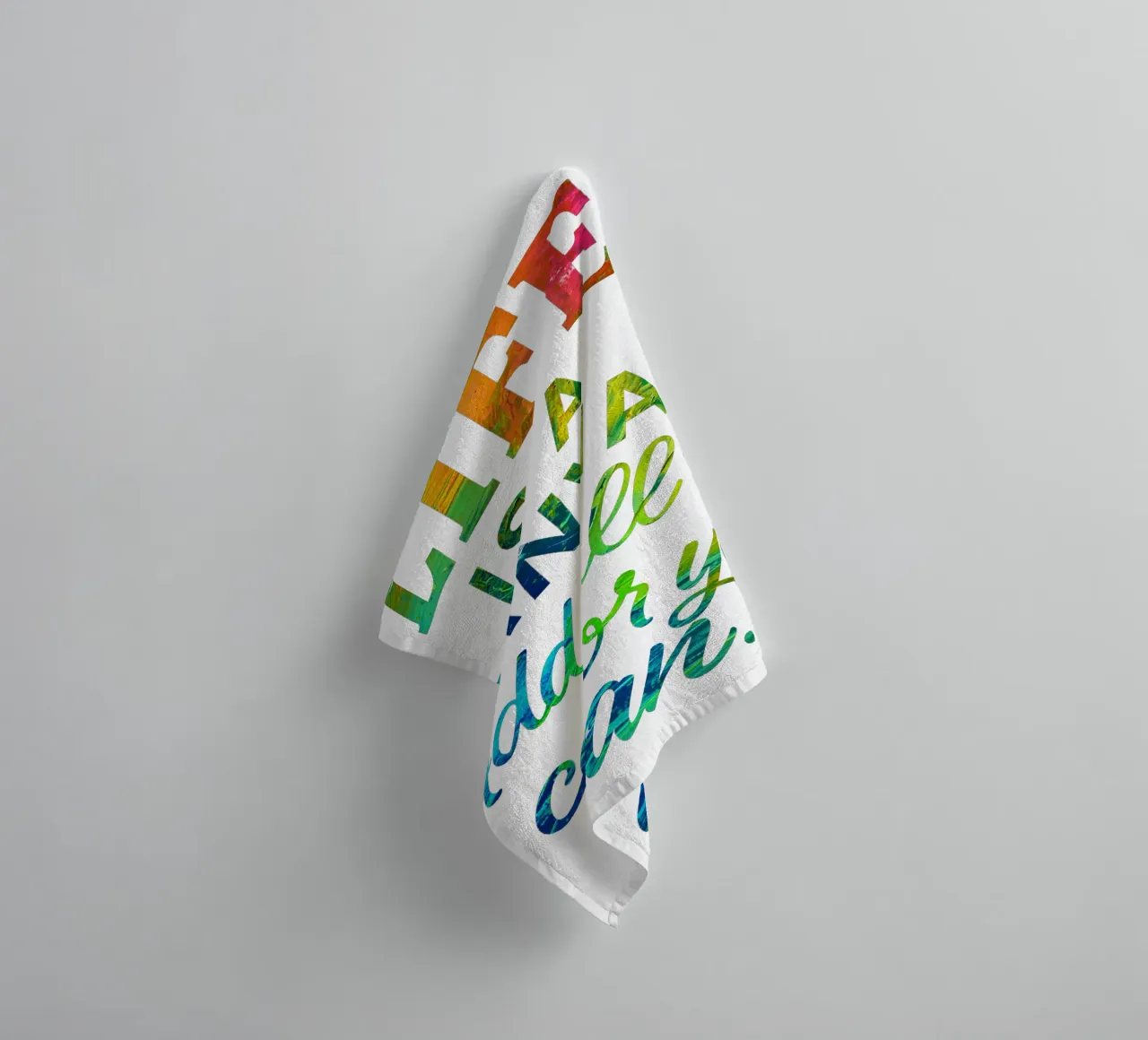 LIFE IS A CANVAS. ADD ALL THE COLOR YOU CAN. towel by Vintage Van Gogh