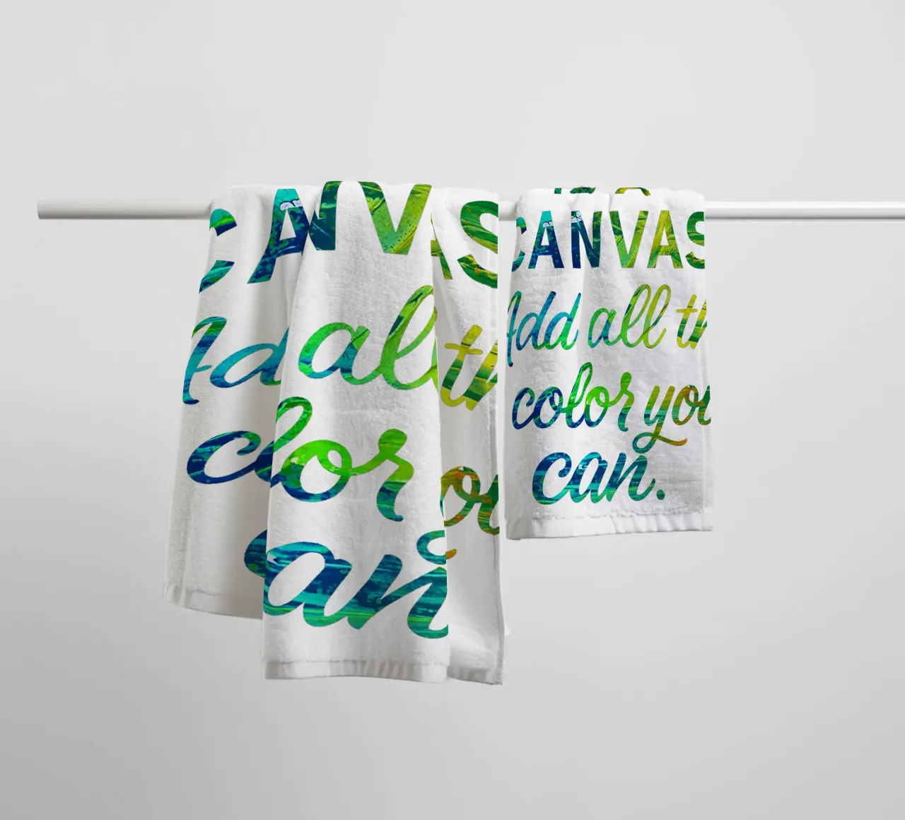 LIFE IS A CANVAS. ADD ALL THE COLOR YOU CAN. towel by Vintage Van Gogh