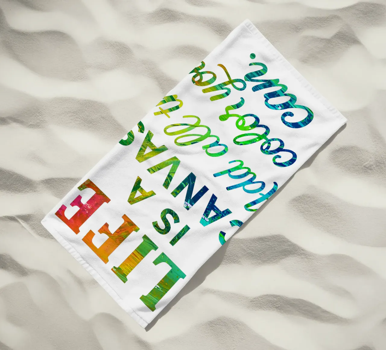 LIFE IS A CANVAS. ADD ALL THE COLOR YOU CAN. telo mare da Vintage Van Gogh