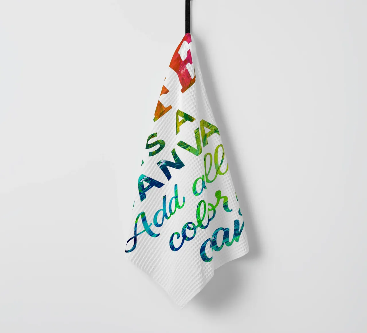 LIFE IS A CANVAS. ADD ALL THE COLOR YOU CAN. canovaccio da cucina da Vintage Van Gogh