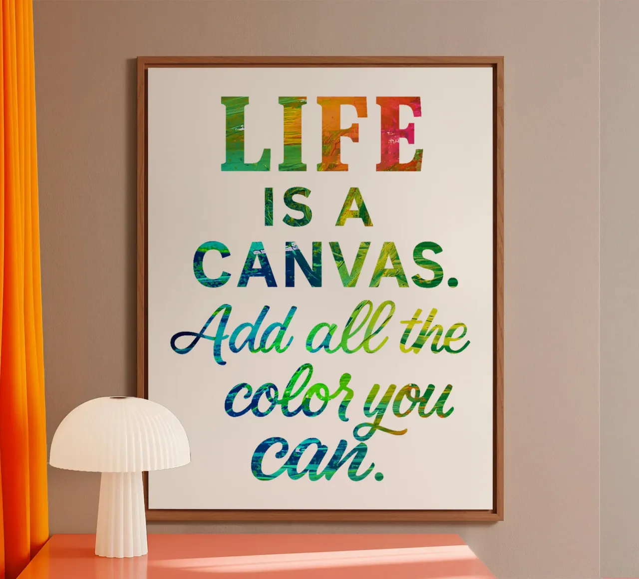 LIFE IS A CANVAS. ADD ALL THE COLOR YOU CAN. alu dibond de Vintage Van Gogh