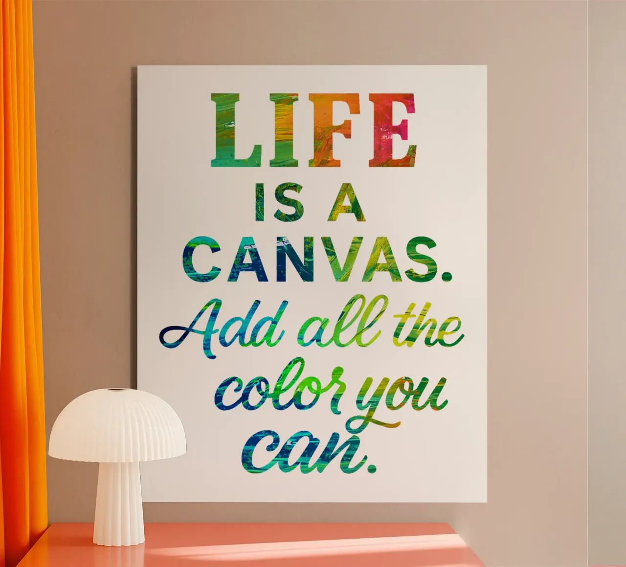 LIFE IS A CANVAS. ADD ALL THE COLOR YOU CAN. alu dibond de Vintage Van Gogh