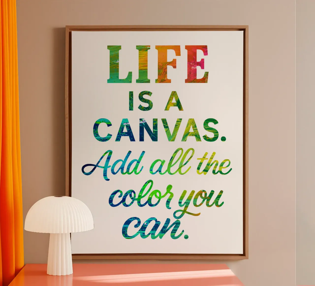 LIFE IS A CANVAS. ADD ALL THE COLOR YOU CAN. canvas van Vintage Van Gogh