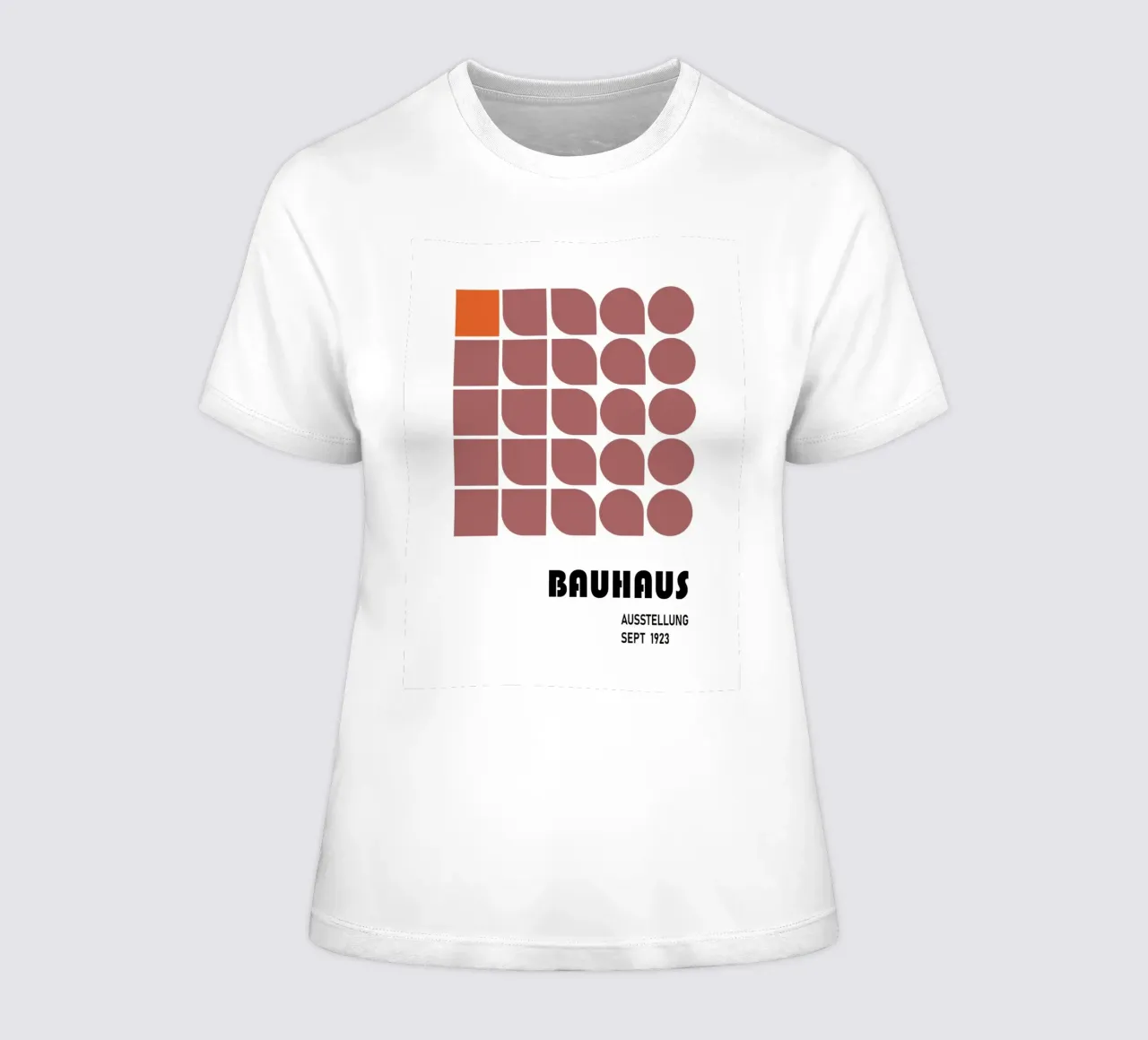 Bauhaus grid - Modular & Retro Modern women's fitted t-shirt by Studio Vibe