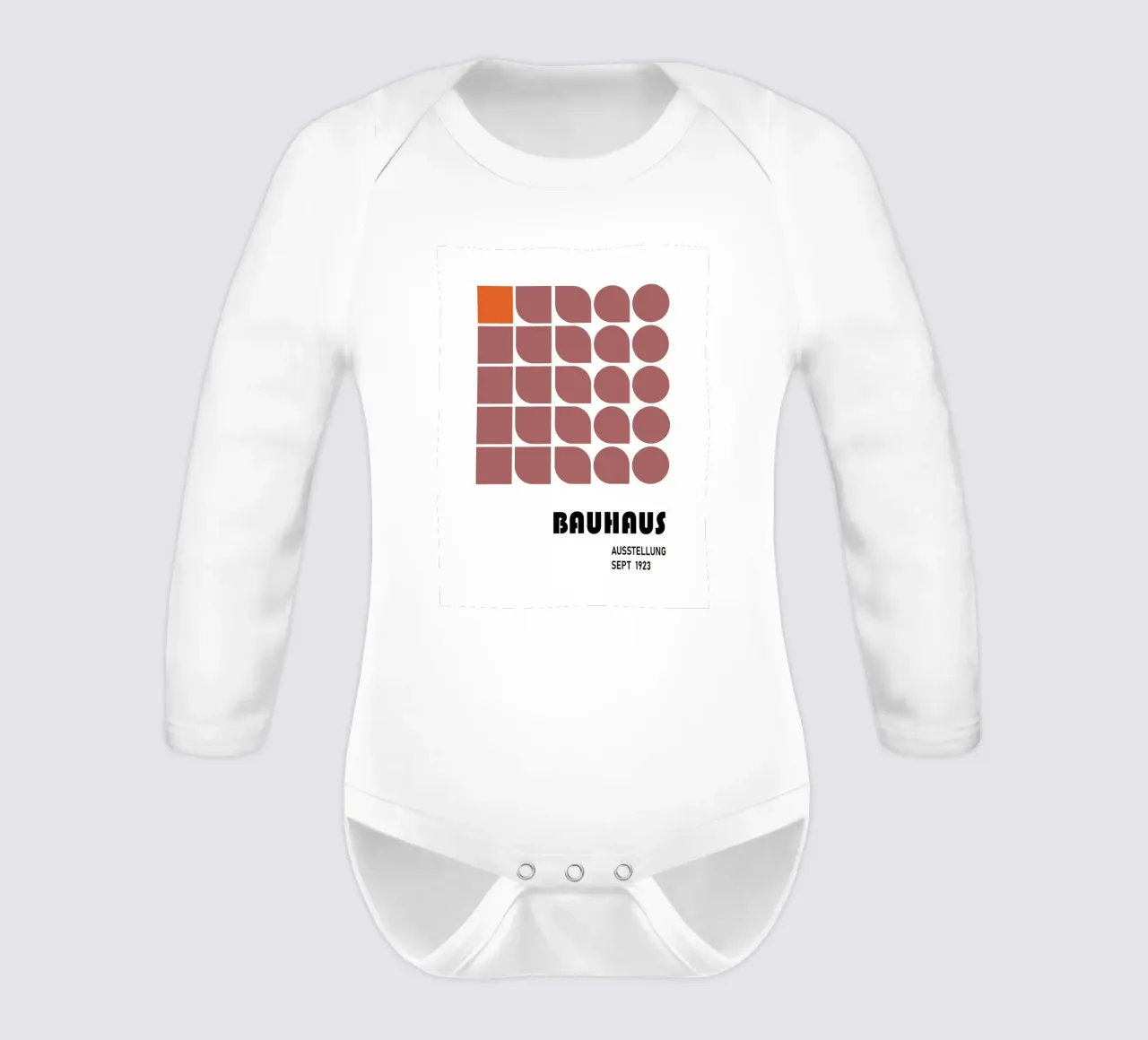Bauhaus Raster – Modular & Retro Modern Langarm Babybody von Studio Vibe