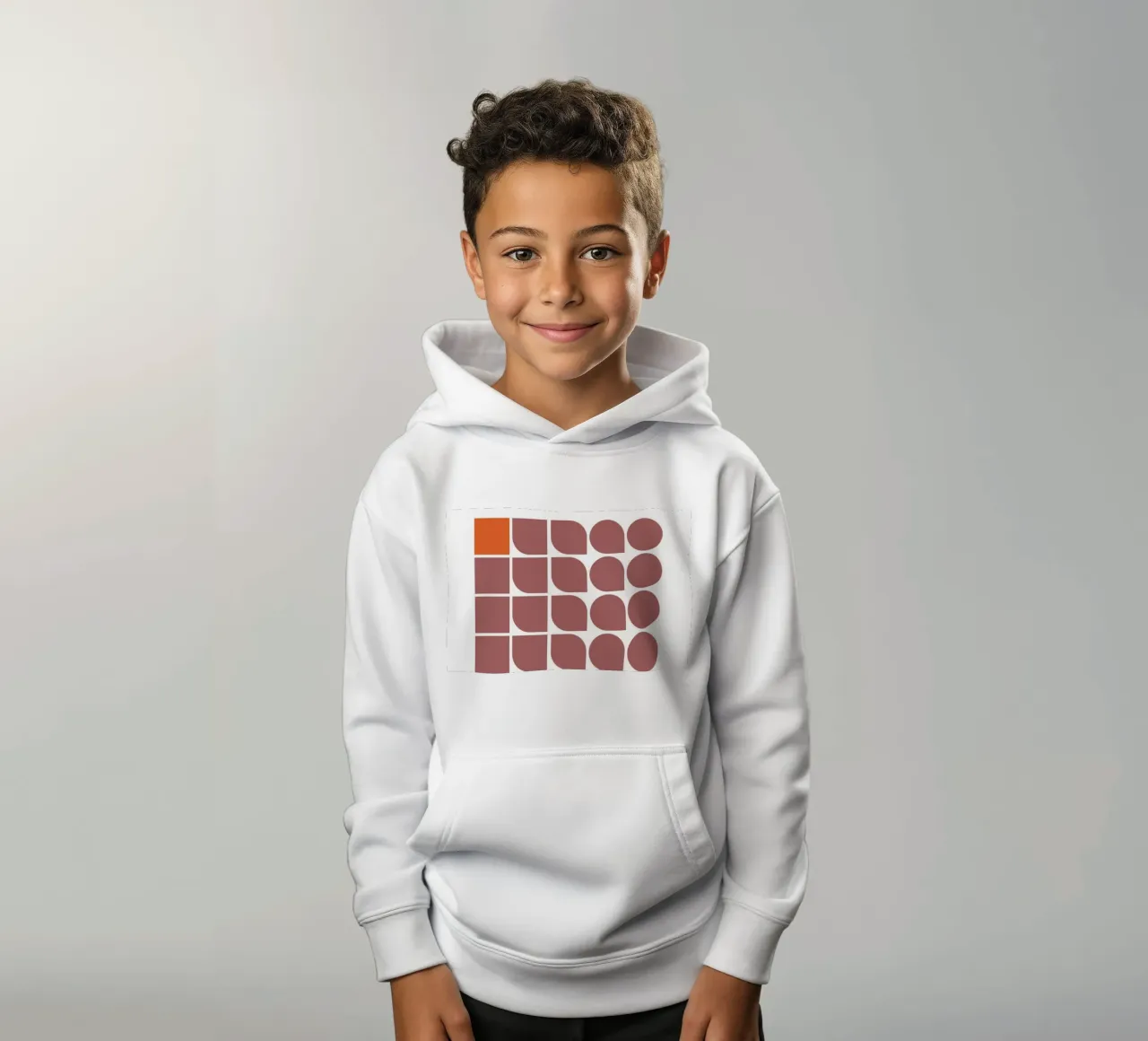 Griglia Bauhaus - Modulare e retrò moderno felpa bambino con cappuccio da Studio Vibe