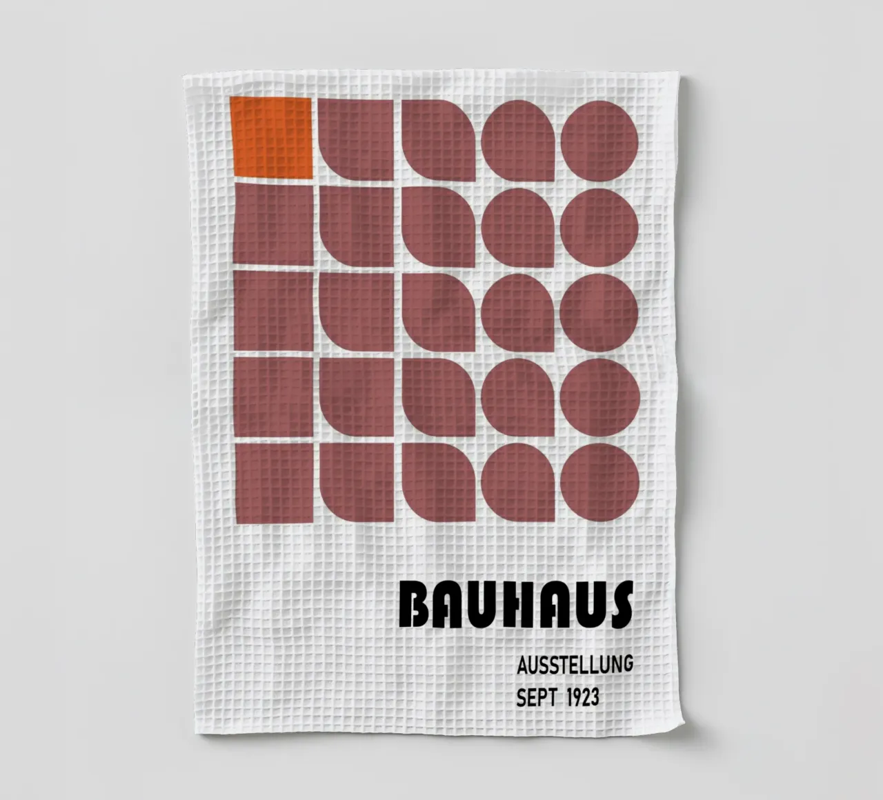 Bauhaus grid - Modular & Retro Modern tea towel by Studio Vibe