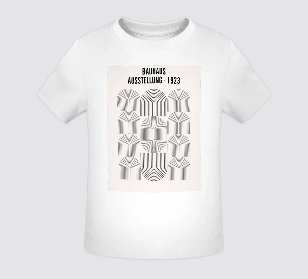 Bauhaus Line Art - Minimal Geometric baby t-shirt by Studio Vibe