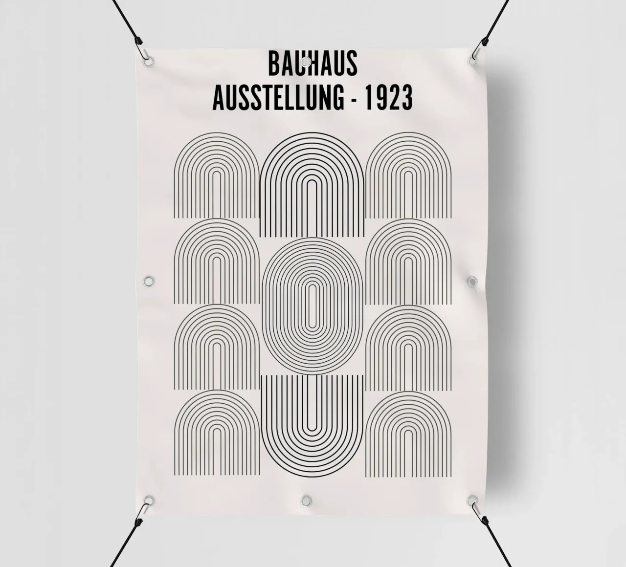 Bauhaus Line Art - Minimal Geometric telo in pvc da Studio Vibe