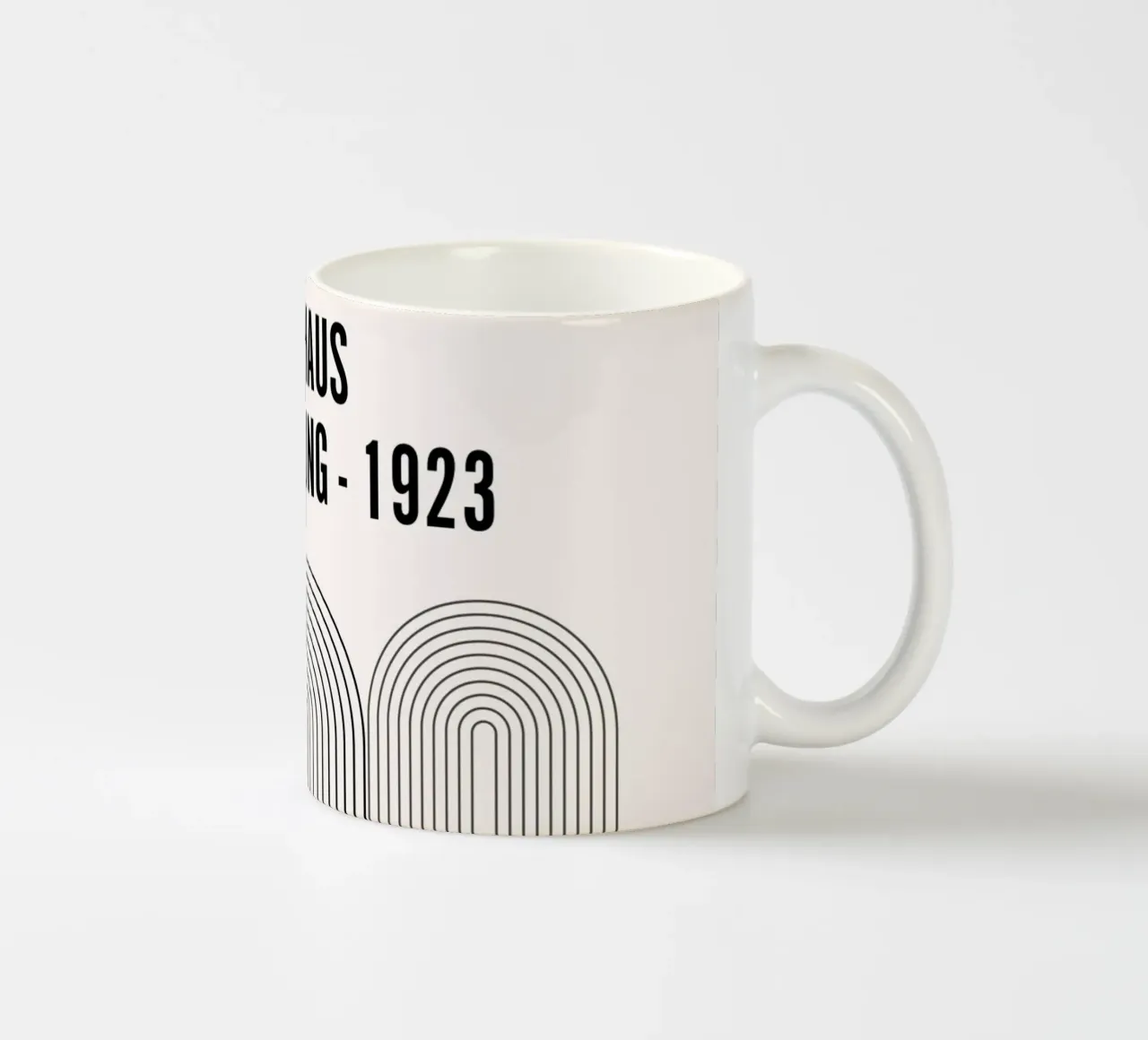 Bauhaus Line Art - Minimal Geometric tazza in ceramica da Studio Vibe