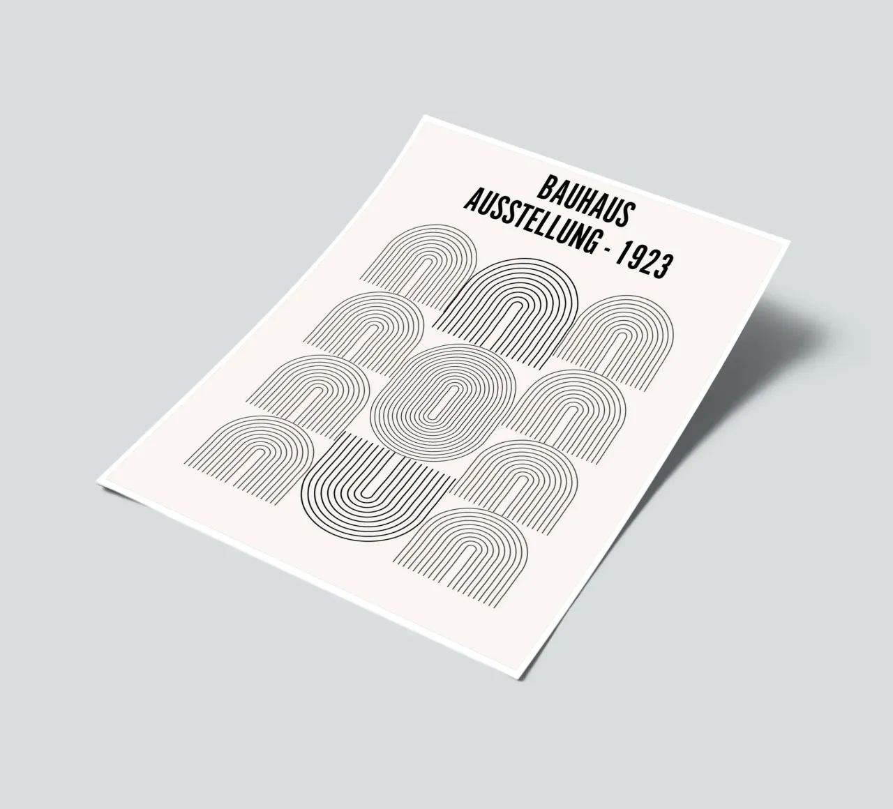 Bauhaus Line Art - Minimal Geometric sticker sheet by Studio Vibe