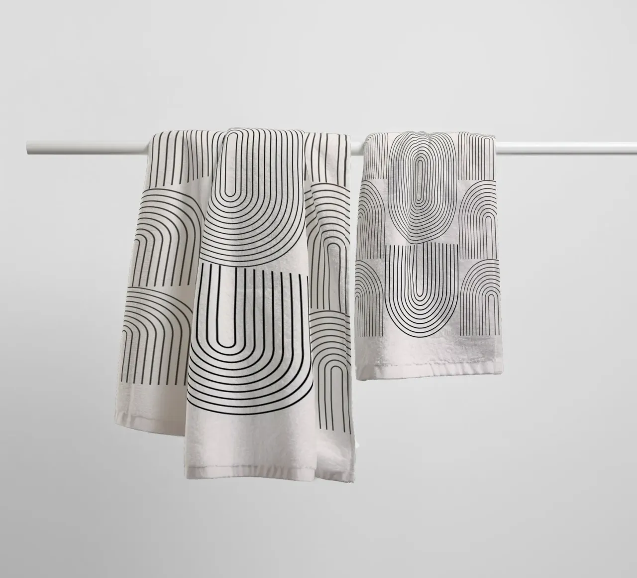 Bauhaus Line Art - Minimal Geometric asciugamano da bagno da Studio Vibe