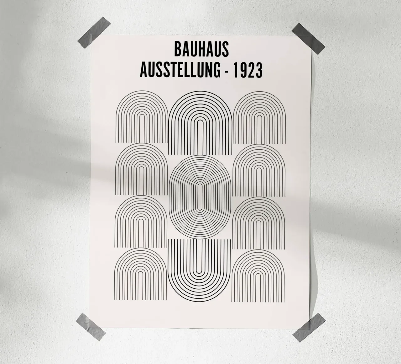 Bauhaus Line Art - Minimal Geometric poster by Studio Vibe