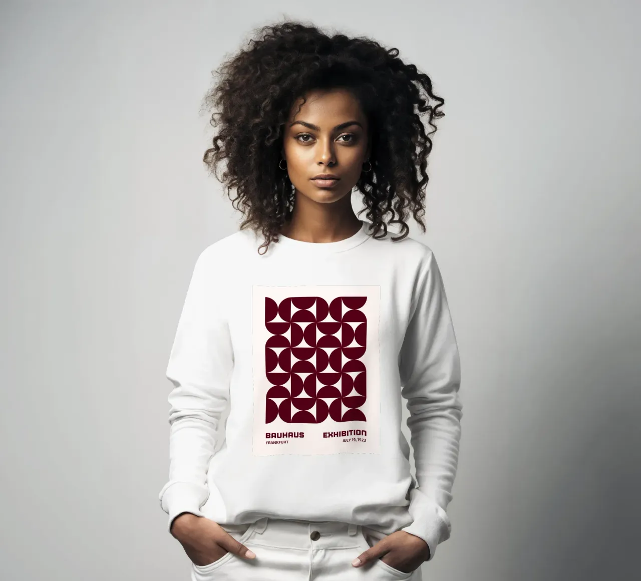 Bauhaus Modular - Abstract retro pattern sweatshirt by Studio Vibe