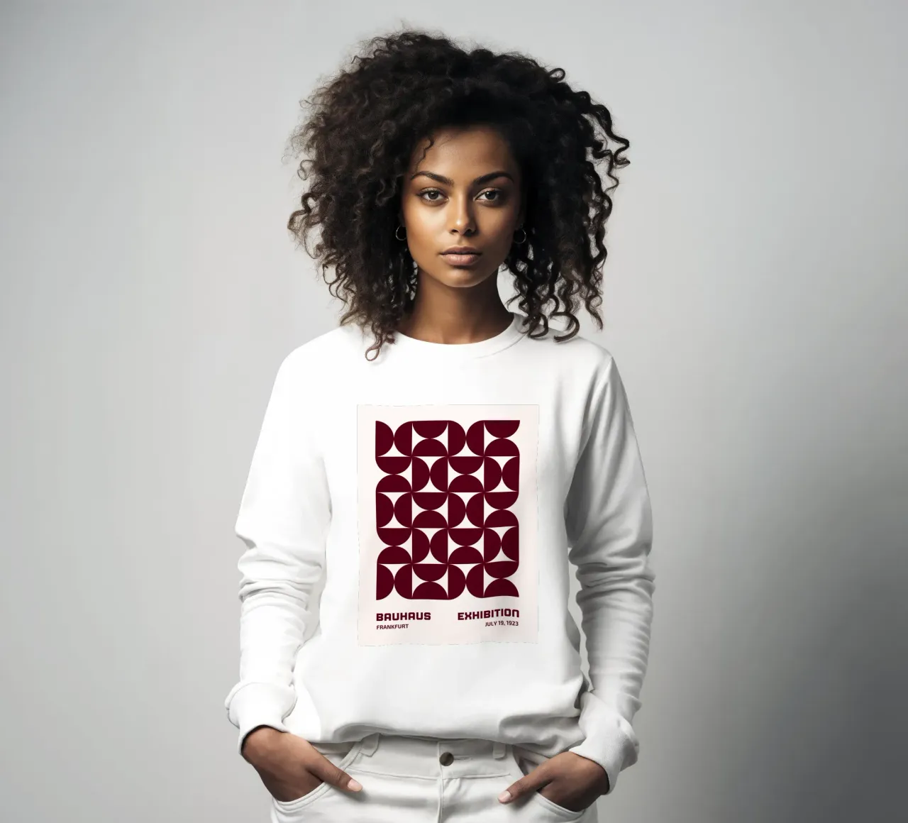 Bauhaus Modular - Abstract retro pattern sweatshirt by Studio Vibe